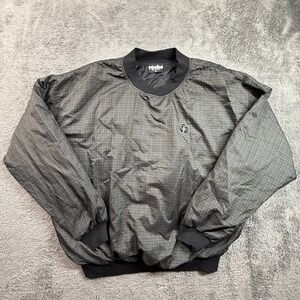 Roche Mens XL Plaid Golf Windbreaker Pullover Sweater Vintage USA Made CFC